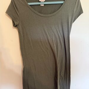 Mossimo Supply Co. Green Fitted Cap Sleeve Tee